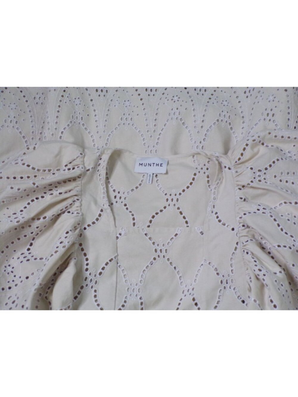 🆕MUNTHE Hico Eyelet Lace Dress Off White US 10, EU 40 - Picture 13 of 13